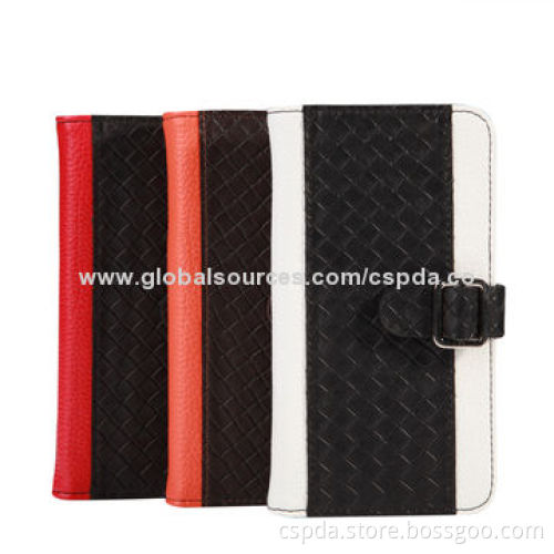 Book Style Leather Cases for Samsung Galaxy S5 with Card Slots and Clasp